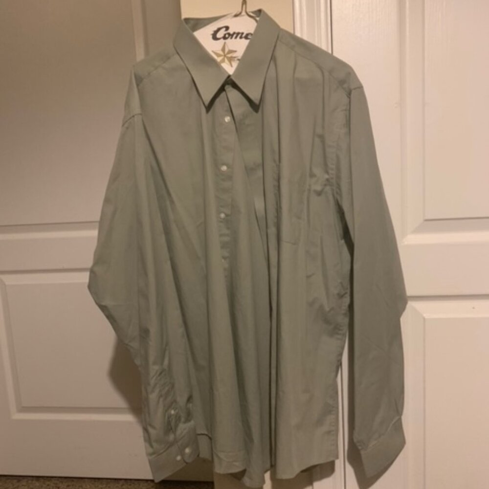 Mens Pierre Cardin Light Green Dress Shirt
